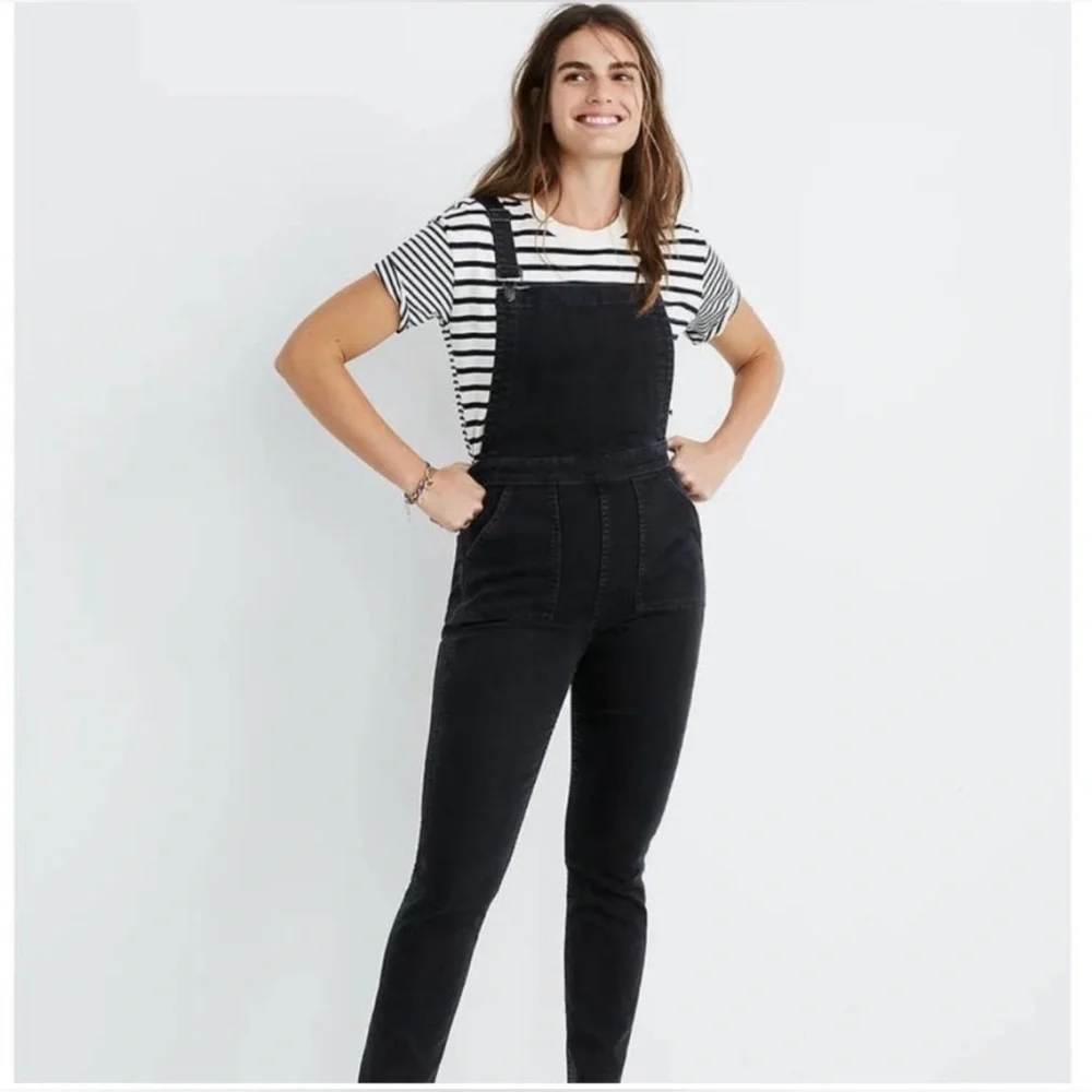 Madewell Overalls Stretch Black Lunar Wash Size Small - Picture 8 of 15